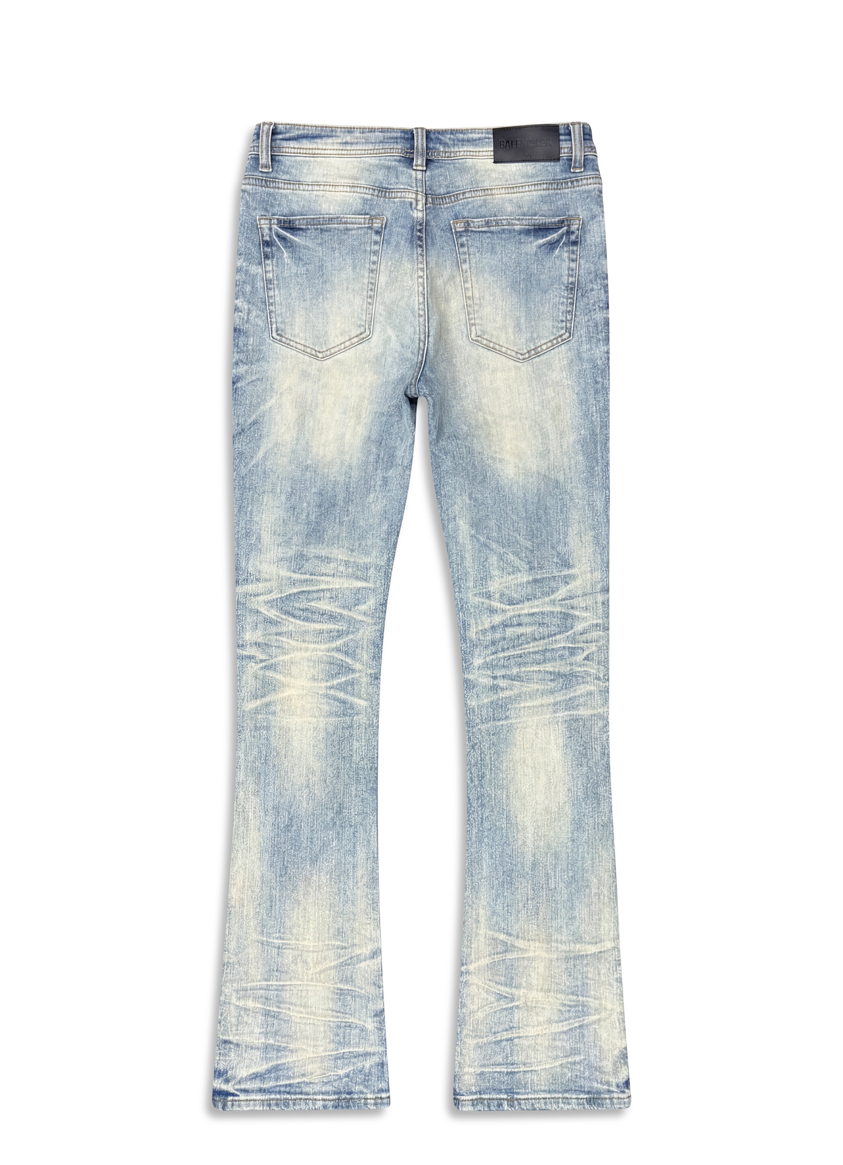 Frost Stacked Flare Jeans – Ice Wash