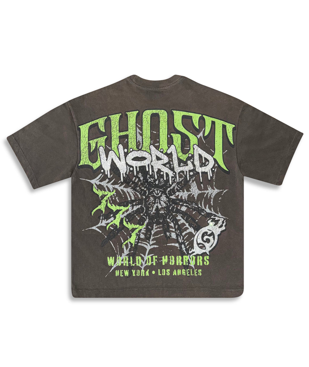 Caught in the Web Tee - Charcoal