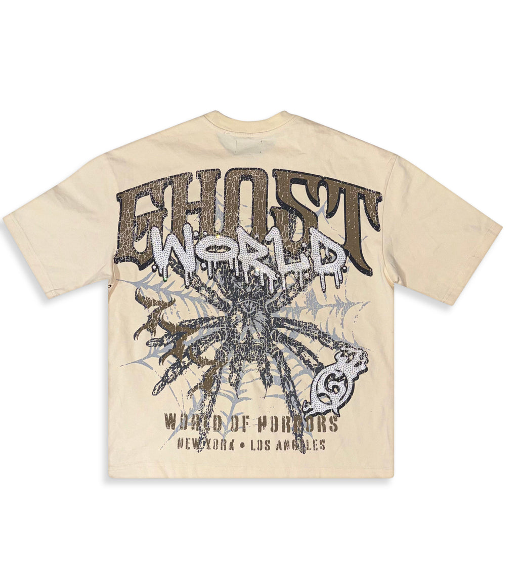 Caught in the Web Tee - Bone