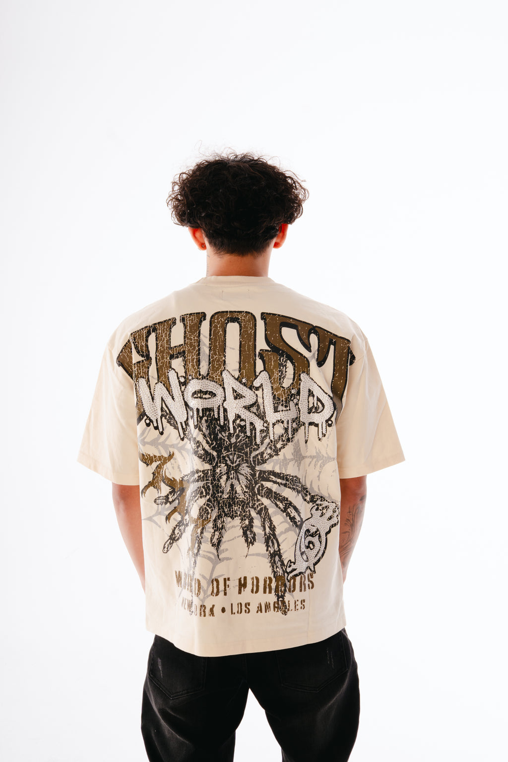 Caught in the Web Tee - Bone