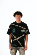 Barbed Wire Wrap Tee – Black