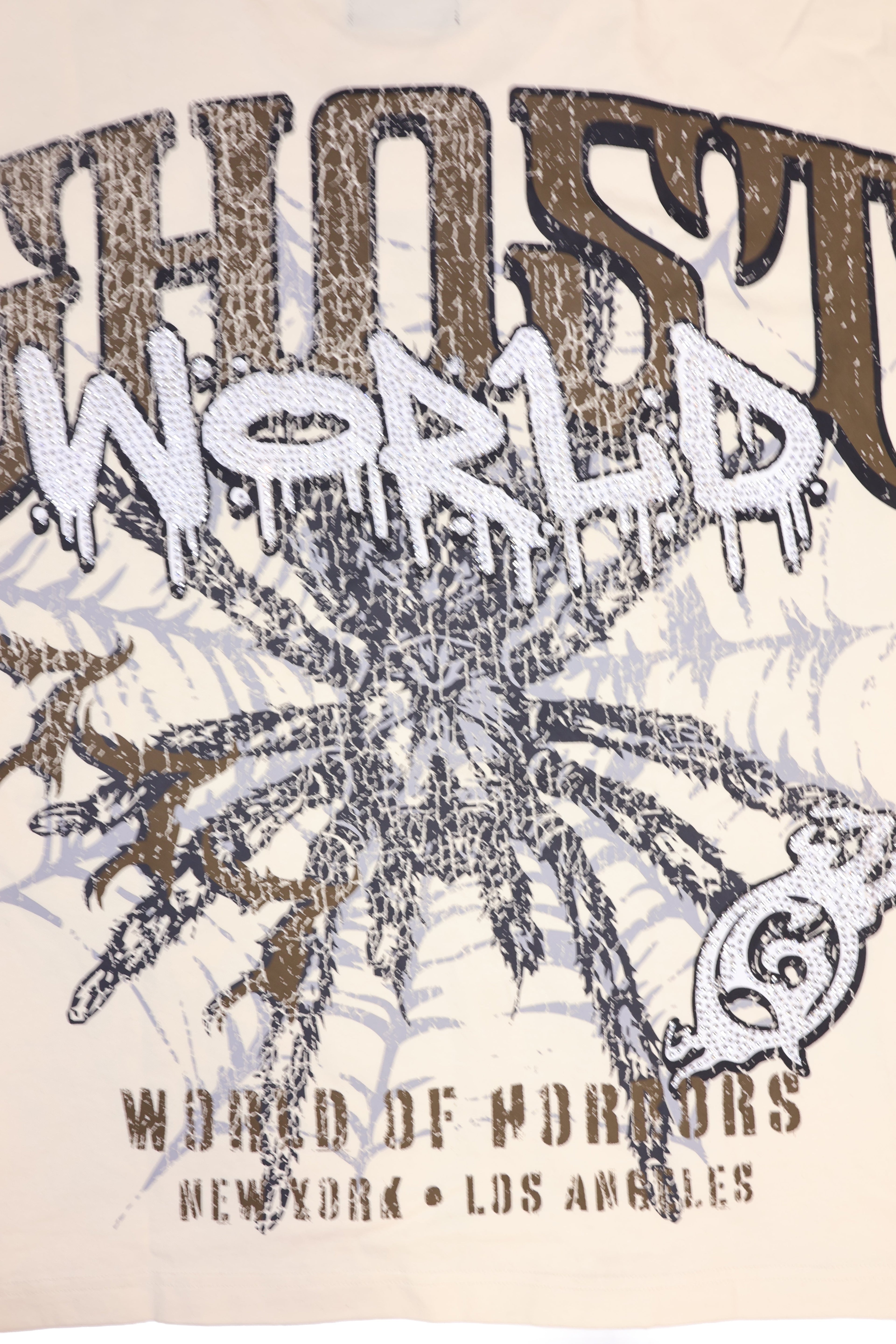 Caught in the Web Tee - Bone