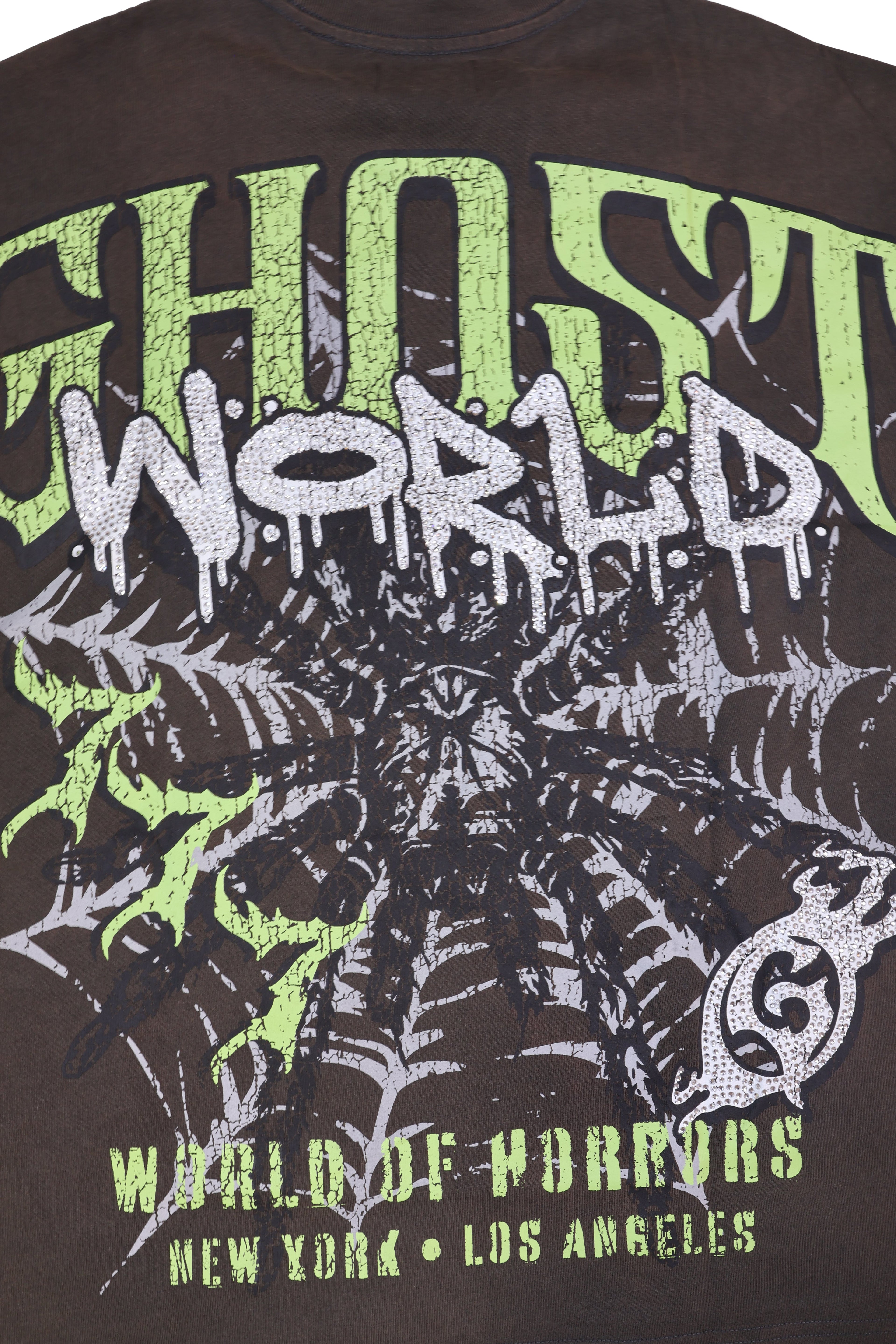 Caught in the Web Tee - Charcoal