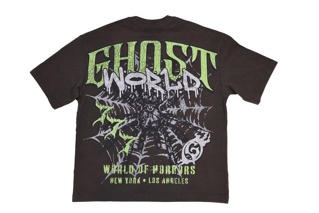 Caught in the Web Tee - Charcoal