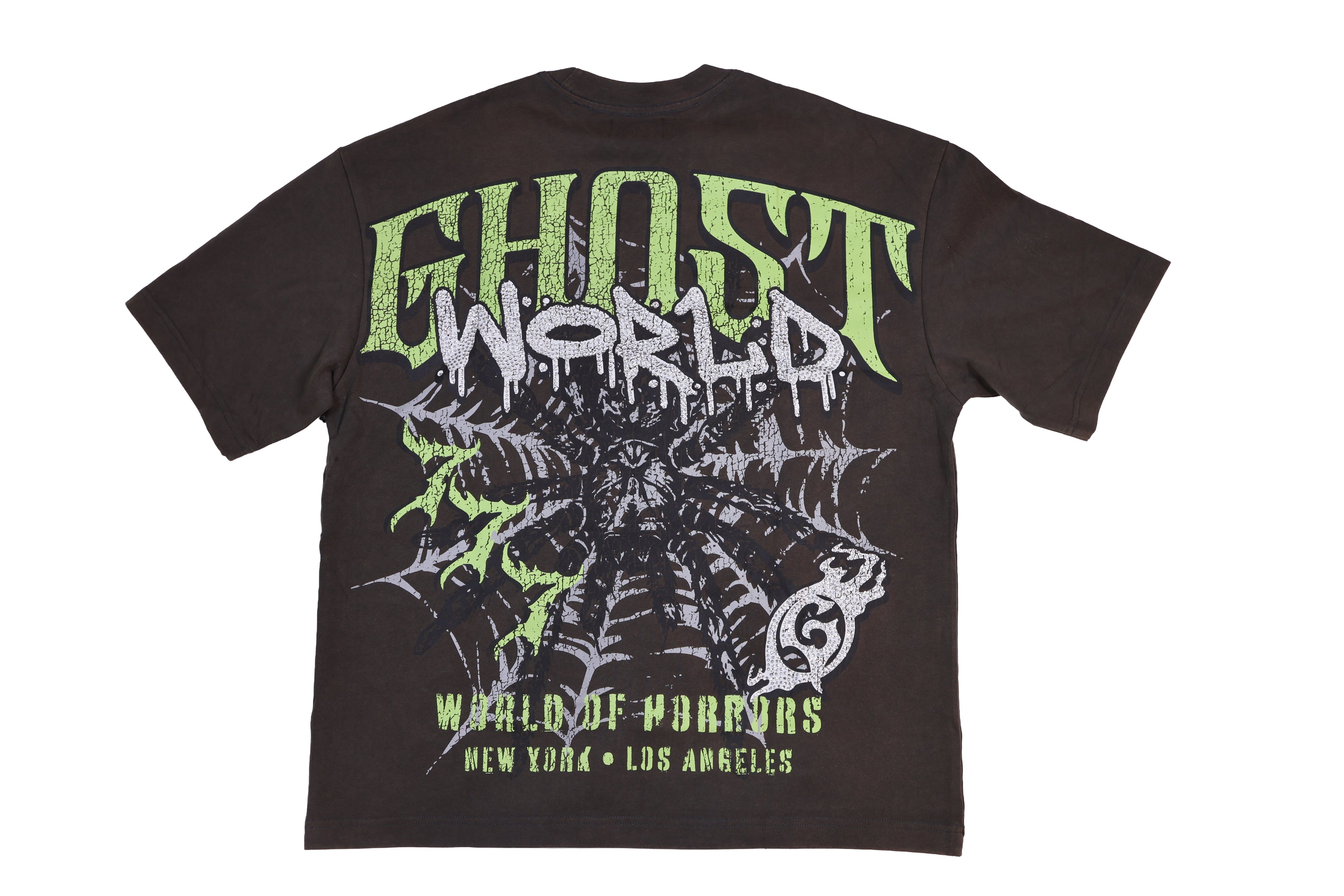 Caught in the Web Tee - Charcoal