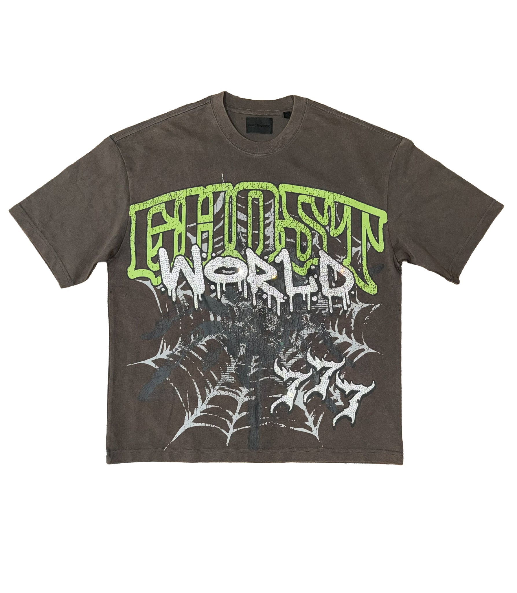 Caught in the Web Tee - Charcoal